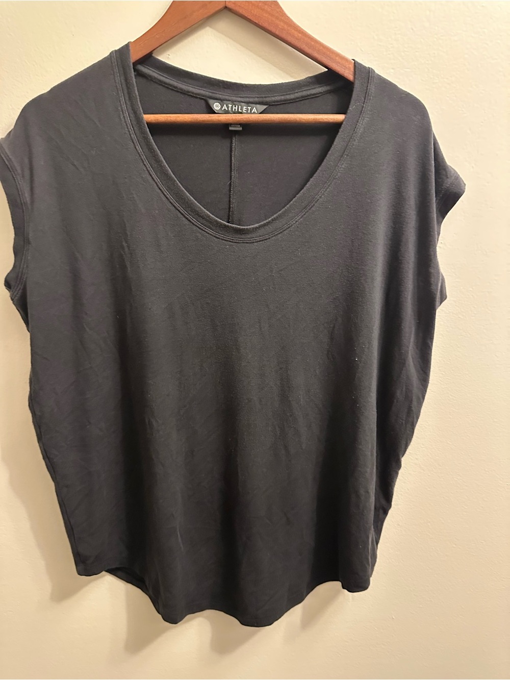 Athleta Black Scoop Neck Muscle Tank